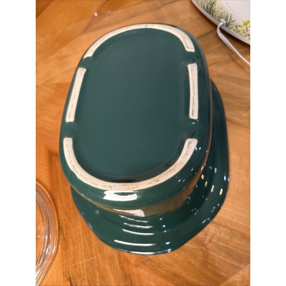 Vintage Rival Crock Pot 3755 Slow Cooker 5.5 Qt Oval Herb Garden Stoneware - Picture 9 of 16